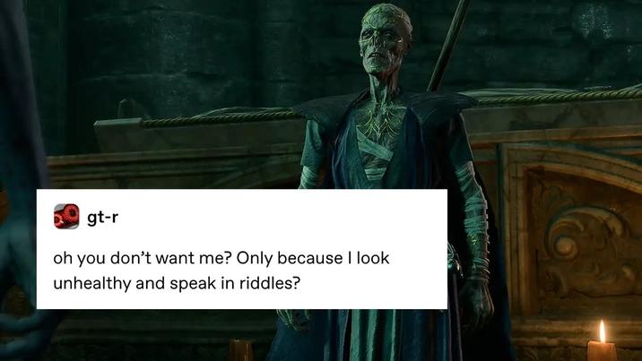 gt-r oh you don't want me? Only because I look unhealthy and speak in riddles?