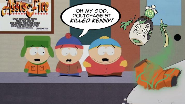 9305-4-100 MAPLE APE PRESENTS & TABULE PRODUCTION TERRANCE PHALIP ASSES OF FIRE MUSIC BY CHAIRMAN NOW PRODUCED BY KEMBAD PORMAGE SCREENPLAY EL SEAMORE TISE DELENO FE TORRANCE R RESTRICTED OH MY GOD, POLTCHAGEIST KILLED KENNY!