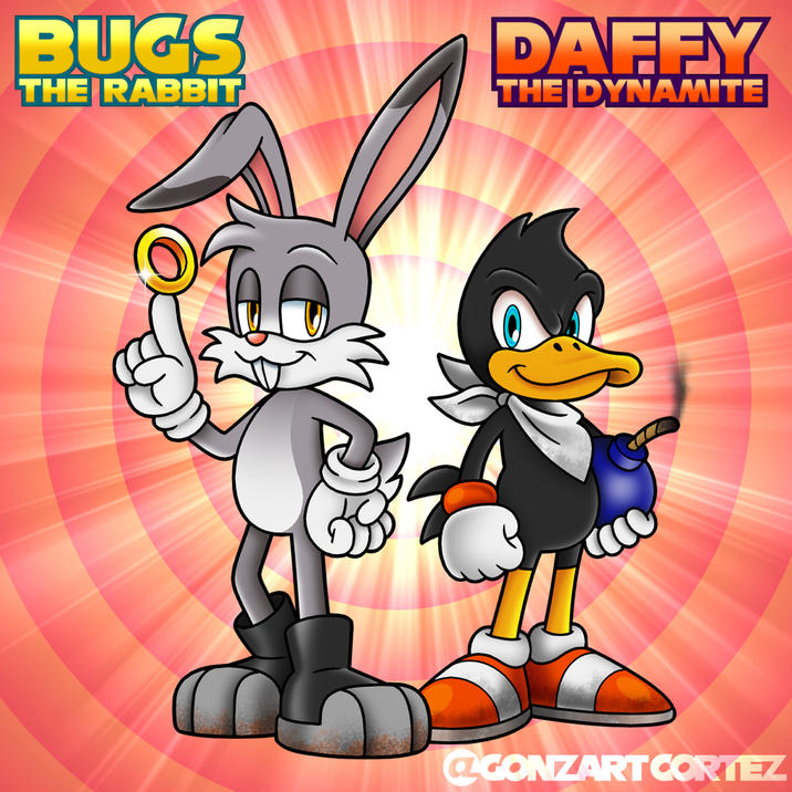 BUGS THE RABBIT DAFFY THE DYNAMITE @GONZART CORTEZ