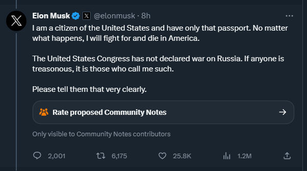 I knew that Elon Musk was in a bad mood but knew it too far away, he decided to interfere in a War in Ukraine. know of human deaths related to him,he of the blood is his hand now