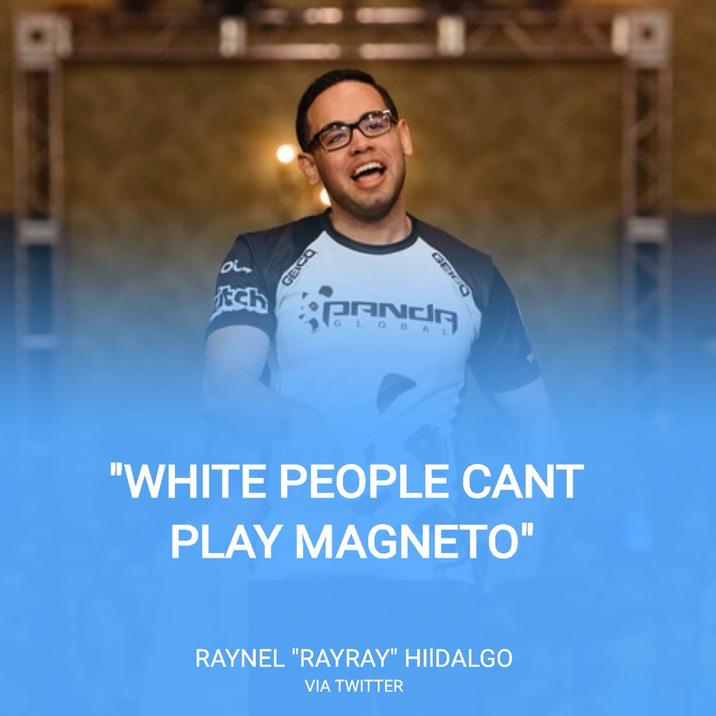 GENCO GEICO d tch pande SLOB "WHITE PEOPLE CANT PLAY MAGNETO" RAYNEL "RAYRAY" HIIDALGO VIA TWITTER