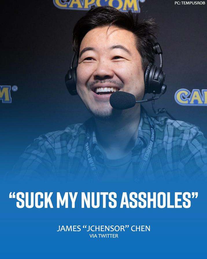 MⓇ SAMSUNG COMBO BREAKER JAMES "JCHENSOR" CHEN VIA TWITTER PC: TEMPUSROB CA "SUCK MY NUTS ASSHOLES"