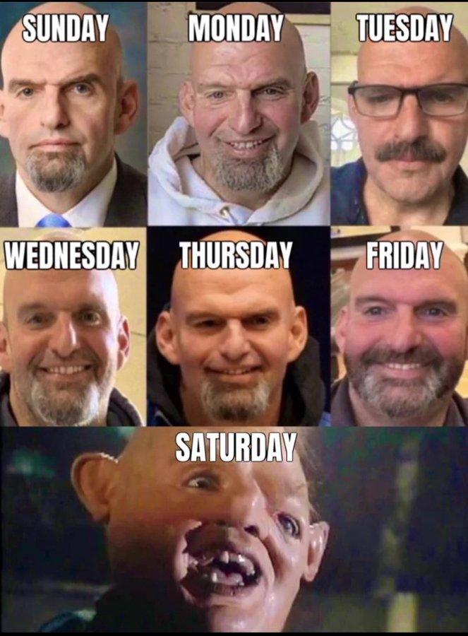 SUNDAY MONDAY WEDNESDAY THURSDAY SATURDAY TUESDAY FRIDAY