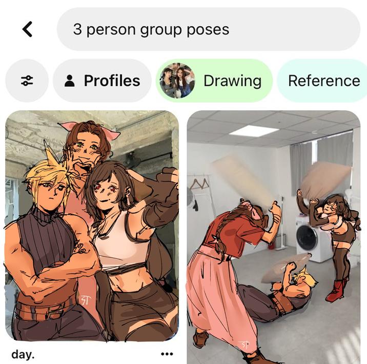 < 3 person group poses 2 day. Profiles ST Drawing Reference N Sp