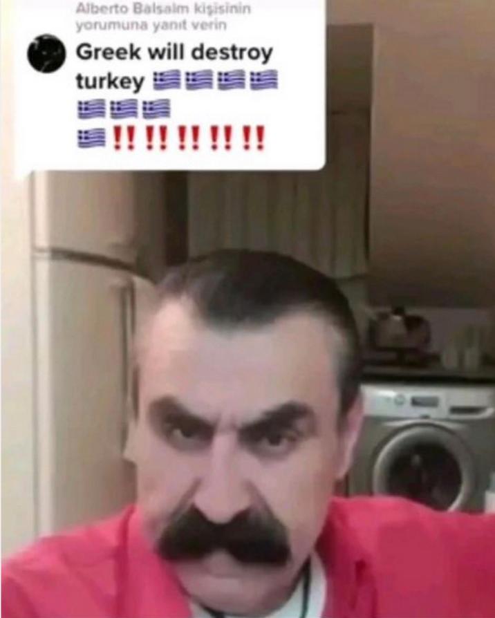 Alberto Balsaim kişisinin yorumuna yanıt verin Greek will destroy turkey 法国国家 !!! W