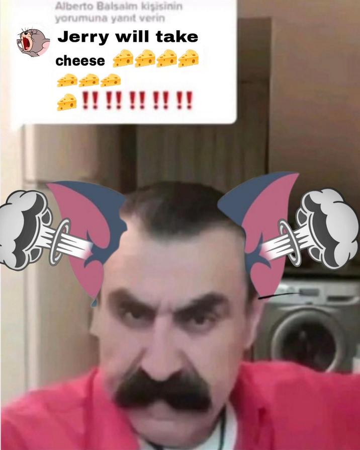 Alberto Balsaim kişisinin yorumuna yanıt verin Jerry will take cheese Po