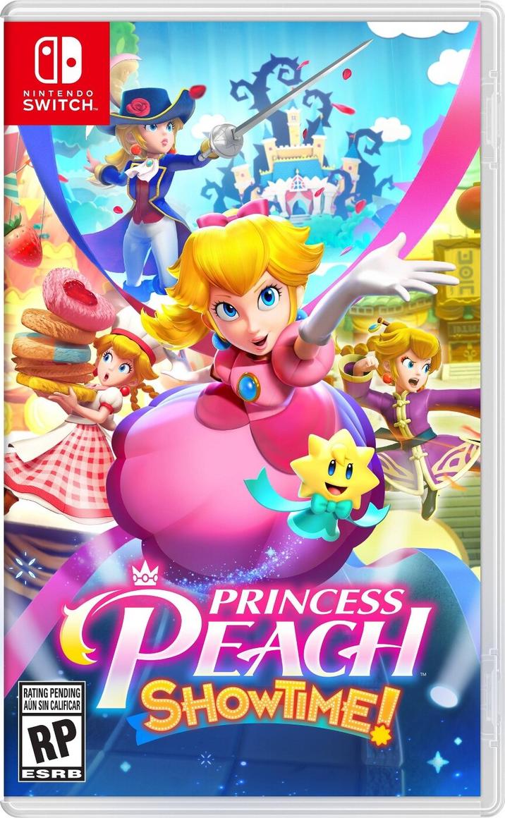 AD NINTENDO SWITCHTM RATING PENDING AUN SIN CALIFICAR RP ESRB PRINCESS DEACH SHOWTIME! PO C