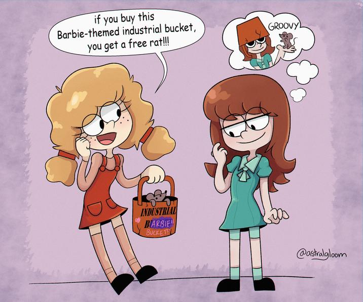 if you buy this Barbie-themed industrial bucket, you get a free rat!!! INDUSTRIAL BARBIE!! BUCKET GROOVY 200 @astralgloom