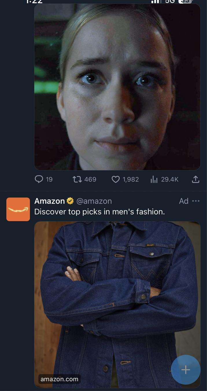 19 469 amazon.com 1,982 ₁29.4K ↑ Amazon @amazon Discover top picks in men's fashion. Ad +