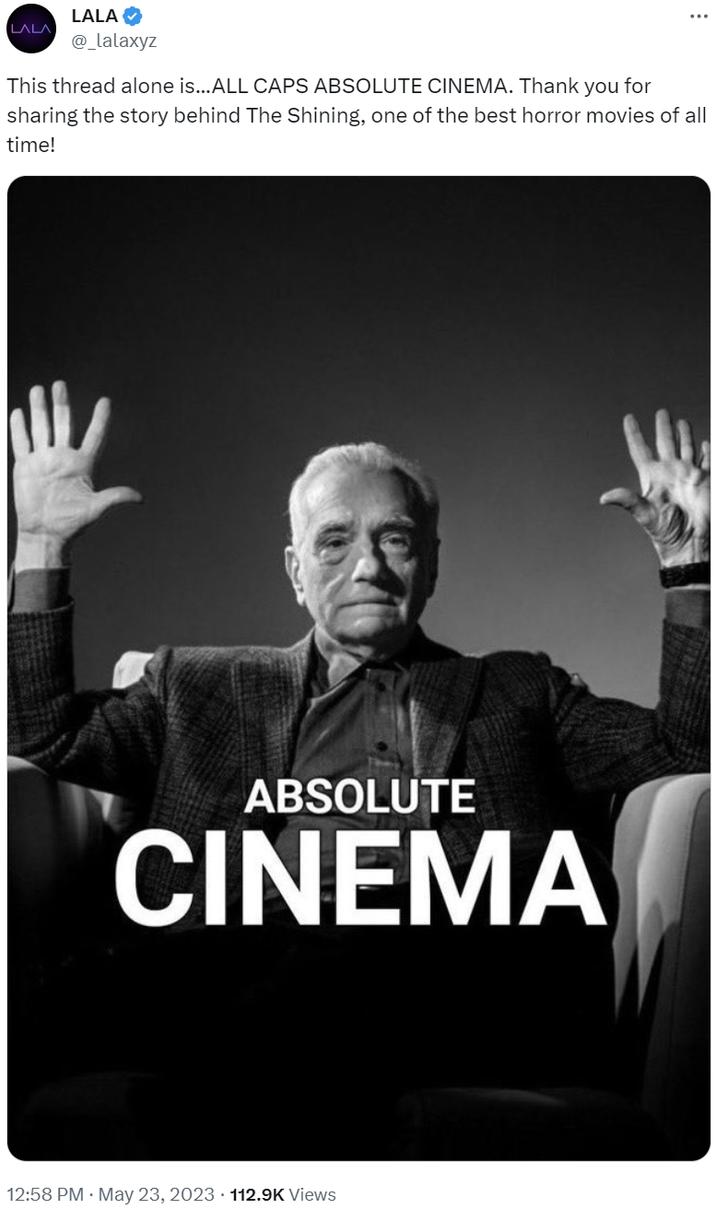 This Thread Alone Is ALL CAPS ABSOLUTE CINEMA Absolute Cinema 