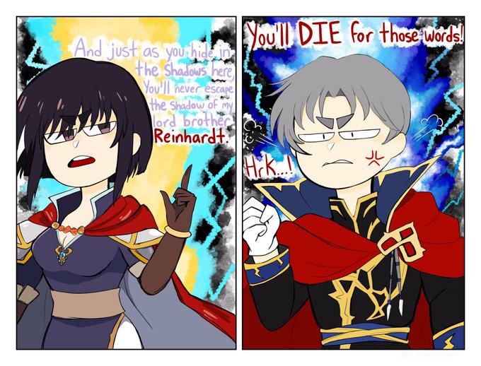 And just as you hide in the Shadows here You'll never escape the Shadow of my lord brother Reinhardt You DIE for those words! Ark