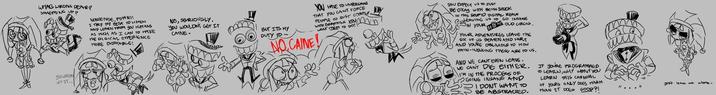 WHAB WRONG DEAR? SOMETHING UP? JOU WOULDN GET IT... NONSENSE, POMNI! I TRY MY BEST TO LISTEN AND LEARN FROM YOU HUMANS AS MUCH AS I CAN to MAKE THE DIGITAL EXPERIENCE. MORE ENJOYABLE! NO, SERIOUSLY. You WOULDN'T GET IT CAINE. E BUT ITS MY DUTY TO- YOU HAVE TO UNDERSTAND THAT YOU CANT FORCE PEOPLE TO JUST COMPLY. WITH EVERYTHING YOU N WANT THEM TO DO! NO CAINE! J Ov YOU EXPECT US TO JUST BE OKAS WITH BEING STUCK IN THIS STUPID DIGITAL REALM LEAVING US to Go INSANE IN YOUR OLD CIRCUS. $199 YOUR ADVENTURES LEAVE THE SIX OF US BEATEN AND HURT AND YOURE OBLIVIOUS TO HOW PAIN-INDUCING THESE ARE TO US. AND WE CANTEVEN LEAVE. WE CAN'T DIE EITHER. I'M IN THE PROCESS OF GOING INSANE AND I DON'T WANT TO BE ABSTRACTED. IF YOU'RE PROGRAMMED TO LEARN, WHY WONT YOU LEARN THIS CARNIVAL OF YOURS ONLY DOES HARM THAN IT DOES GOOD?! www "..." Just leave me alone.