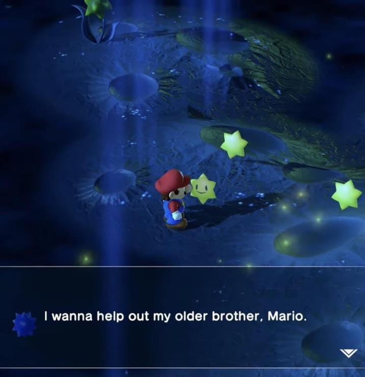 I wanna help out my older brother, Mario.