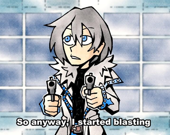 So anyway, I started blasting