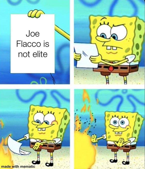 CCO Joe Flacco is not elite made with mematic S is
