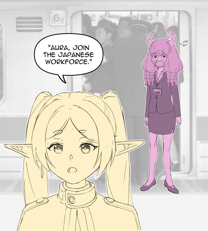 6 "AURA, JOIN THE JAPANESE WORKFORCE." O AURA Pls Stop sBooli