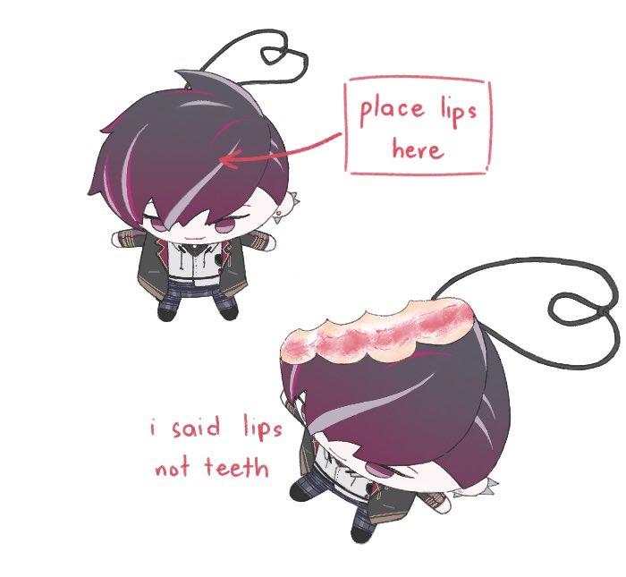 i said lips not teeth place lips here