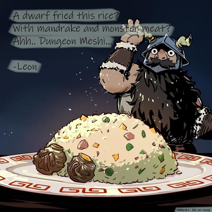 Today's Haiku (#11) A dwarf fried this rice? With mandrake and monster ...