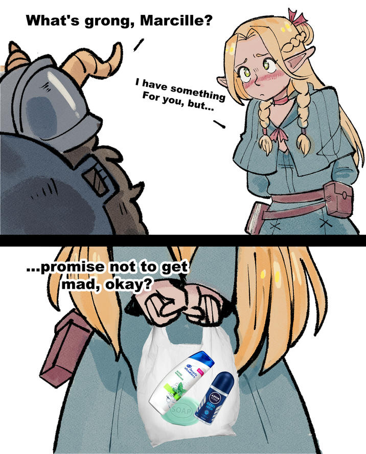 Dungeon meshi version i have something for you but promise not to