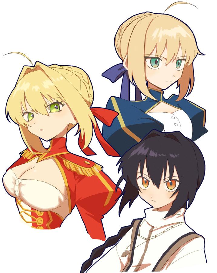 Three Sabers by @koppepan_fuka | Fate (Type-Moon) | Know Your Meme