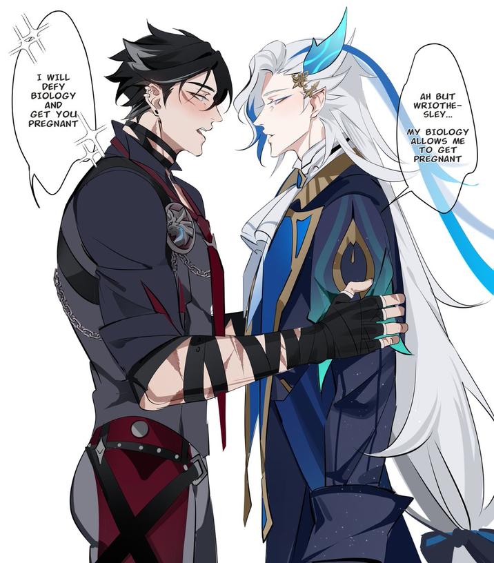 I WILL DEFY BIOLOGY AND GET YOU PREGNANT N AH BUT WRIOTHE- SLEY... MY BIOLOGY ALLOWS ME TO GET PREGNANT