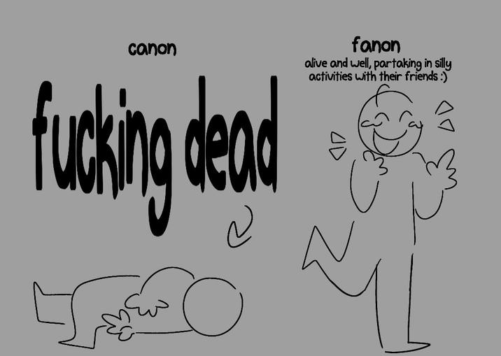 canon f------ dead fanon alive and well, partaking in silly activities with their friends :)