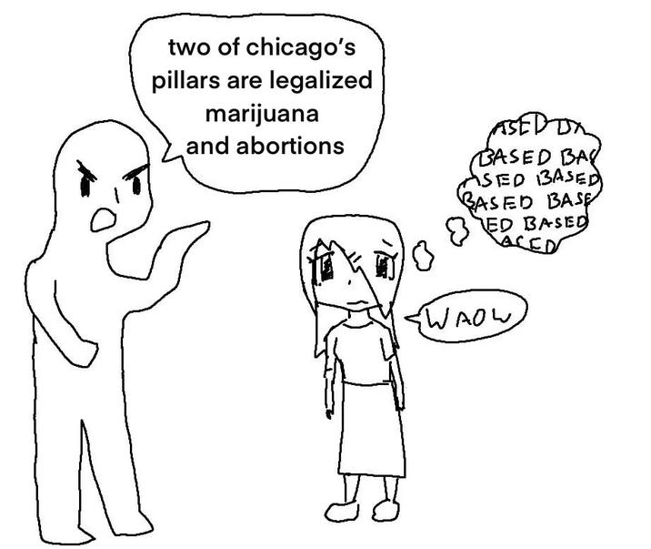 two of chicago's pillars are legalized marijuana and abortions ASED DA BASED BAY ASED BASED BASED BASE ED BASED ACED WAOW,