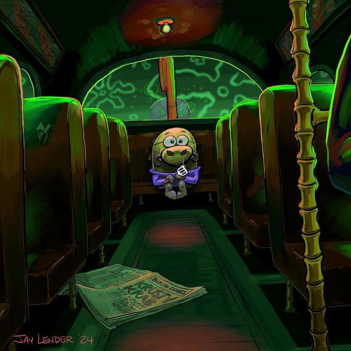 MAN BARNAL L 0 JAY LENDER 24 0 0 BIKINI TIMES KRUSTY KRAB OPEN FOREVER!