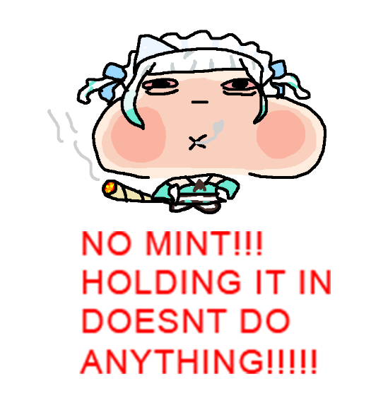NO MINT!!! HOLDING IT IN DOESNT DO ANYTHING!!!!!