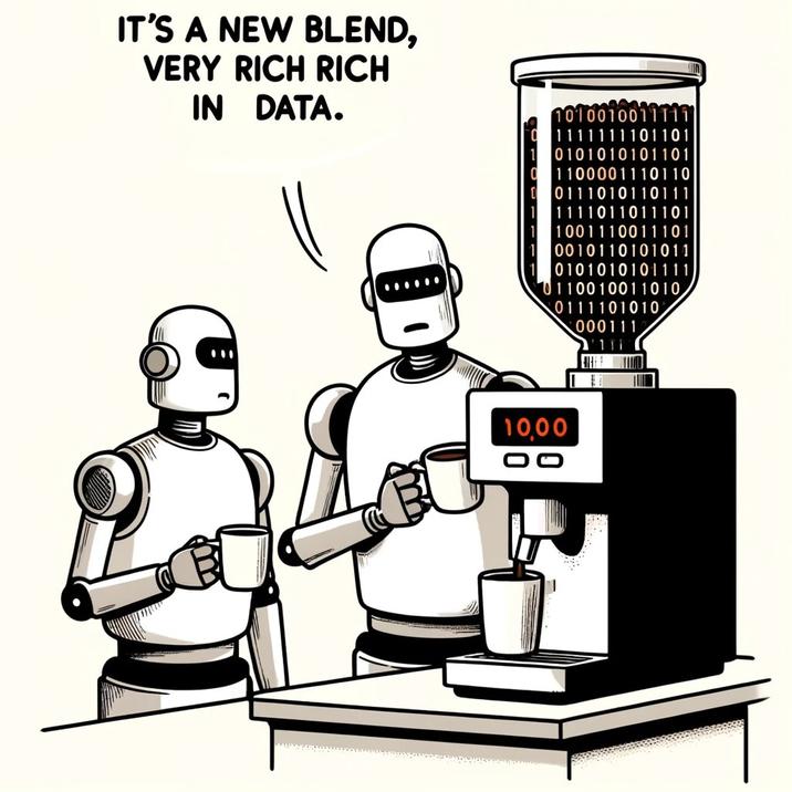 IT'S A NEW BLEND, VERY RICH RICH IN DATA. 1010010011111 1111111101101 0101010101101 1100001110110 0111010110111 1111011011101 1001110011101 0010110101011 0101010101111 110010011010 0111101010 000111 10,00 הריה