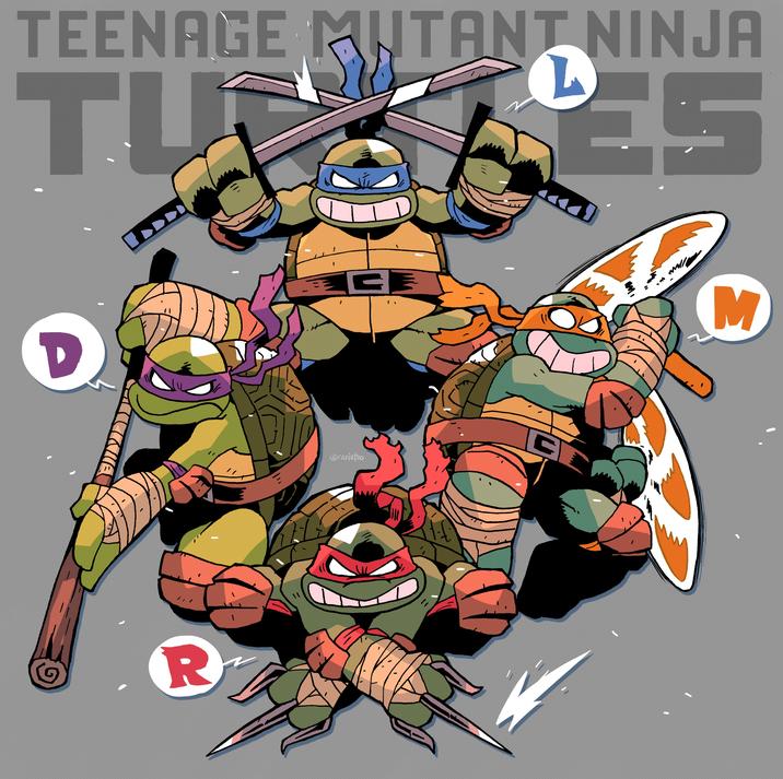 TEENAGE MUTANT NINJA TU /// L ES D R - GE - @rariatoo CE ww - M