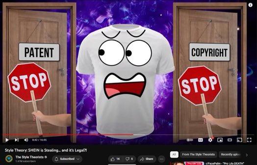 PATENT STOP 8.42/16:45 Style Theory: SHEIN is Stealing... and it's Legal?! The Style Theorists Subscribed COPYRIGHT STOP All From The Style Theorists Recently uplo Share