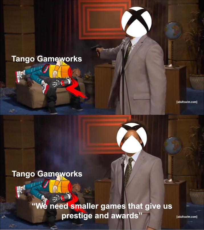 Tango Gameworks HIBIKI Tango Gameworks HIBIKI "We need smaller games that give us prestige and awards" [adultswim.com] [adultswim.com]