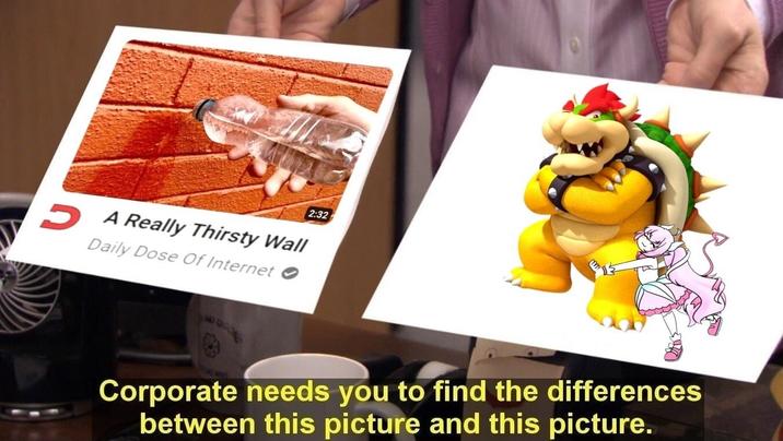 2:32 5 A Really Thirsty Wall Daily Dose Of Internet Corporate needs you to find the differences between this picture and this picture.
