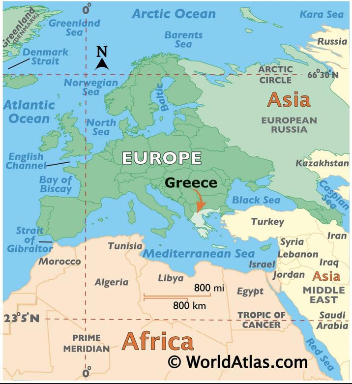 the Greece is at the center of everything