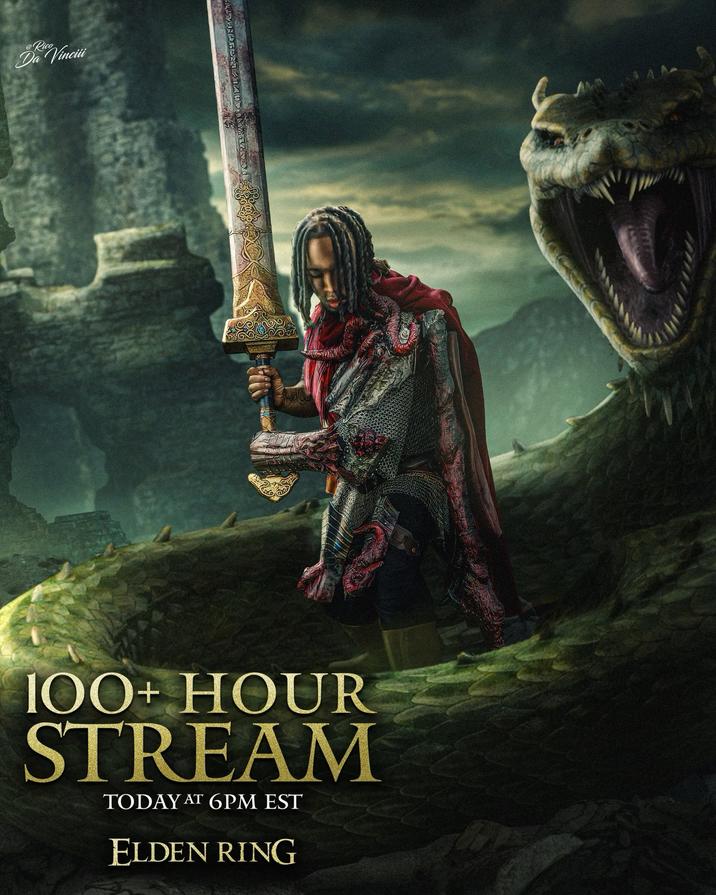 Rico Da Vinciti 100+ HOUR STREAM TODAY AT 6PM EST ELDEN RING A