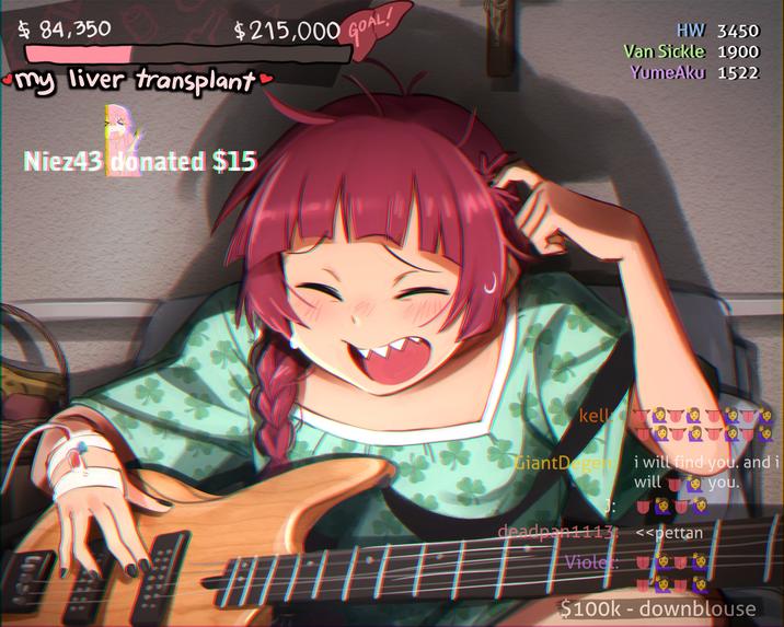 $ 84,350 $215,000 GOAL! my liver transplant Niez43 donated $15 kell GiantDegen HW 3450 Van Sickle 1900 YumeAku 1522 TOTOTOT i will find you. and i will you. deadpan1113 <<pettan Violet: $100k - downblouse