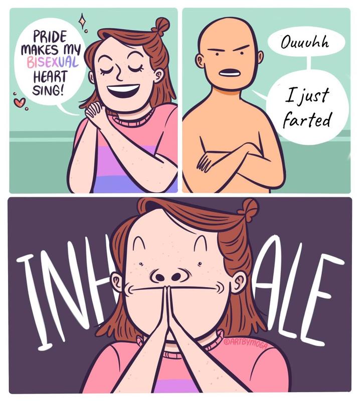 PRIDE MAKES MY BISEXUAL HEART SING! Ouuuhh I just farted INHALE OARTBYMOGA