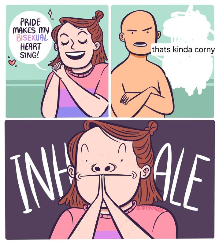 PRIDE MAKES MY BISEXUAL HEART SING! thats kinda corny INH ALE ARTBYMOGA