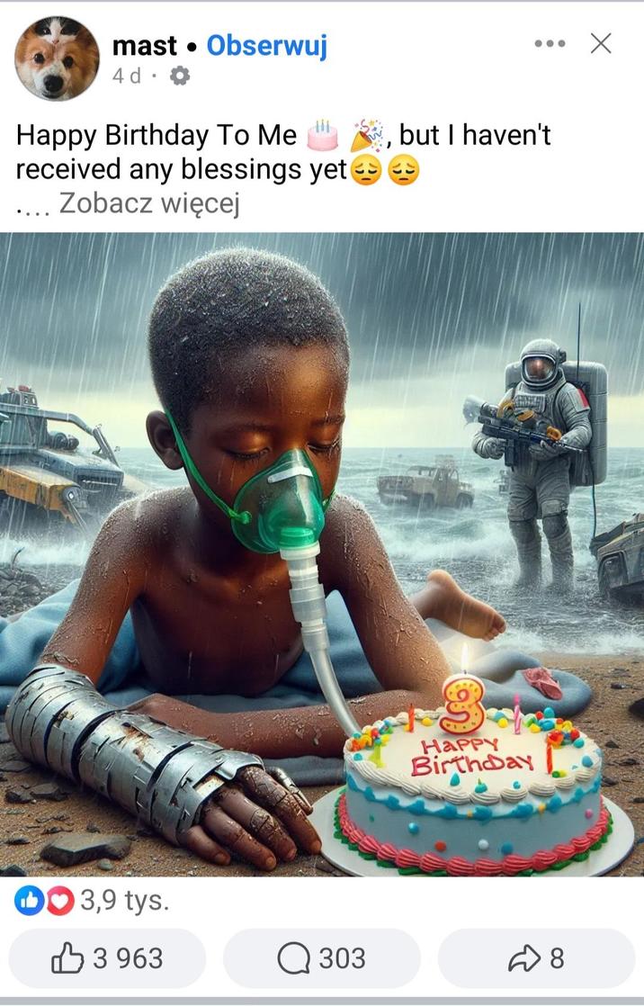 mast • Obserwuj 4d. Happy Birthday To Me received any blessings yet Zobacz więcej but I haven't HAPPY Birthday 3,9 tys. 3963 Q 303 ✈ 8