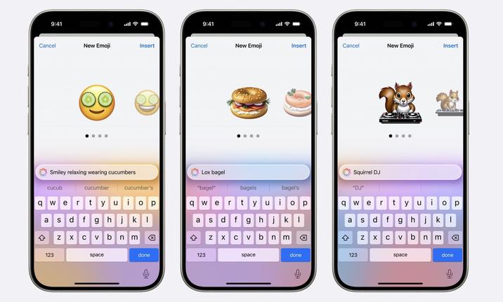 9:41 9:41 Cancel New Emoji Insert Cancel New Emoji Smiley relaxing wearing cucumbers cucub cucumber اس 9:41 Insert Cancel New Emoji Insert Lox bagel cucumber's "bagel" bagels bagel's qwertyuiop + asdfghjkl 123 Z X cvbnm space done Q qwertyuiop asdfghjkl Z X cvbnm ☑ 123 space done Squirrel DJ "DJ" qwertyuiop asdf ghjk | Z X с vbnm 123 space done