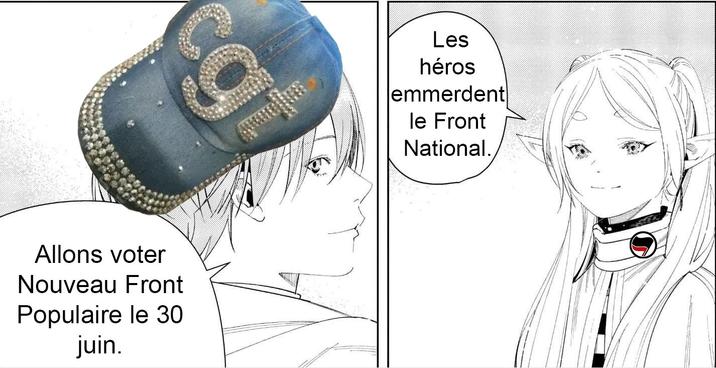 "CGT" on Himmel's cap is a French workers union.