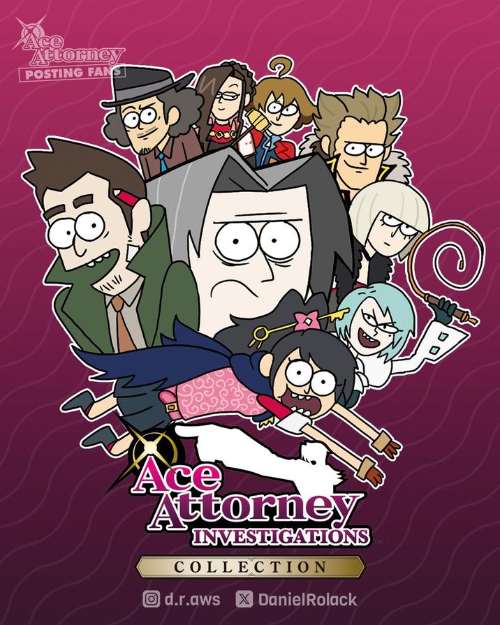 Attorney POSTING FANS Ace Attorney INVESTIGATIONS COLLECTION Od.r.aws X Daniel Rolack