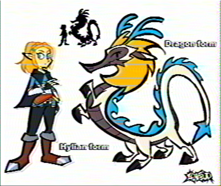 Hylian form Dragon form