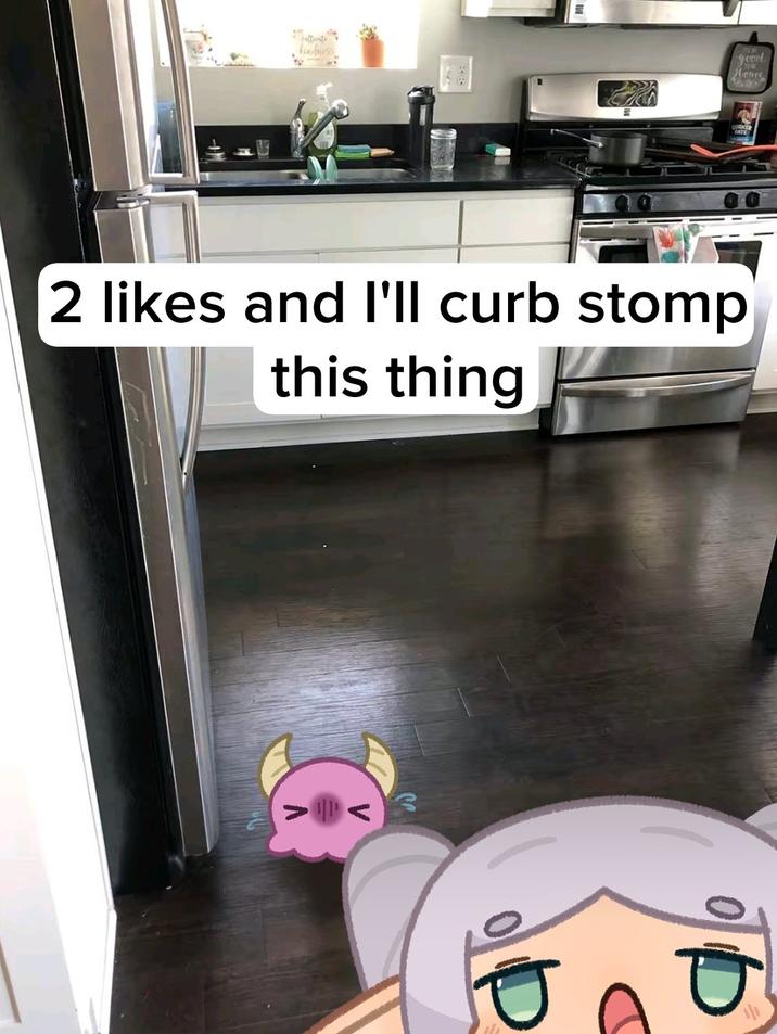 findues の、 good Heure 2 likes and I'll curb stomp this thing