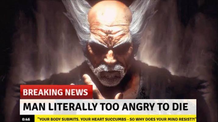 BREAKING NEWS MAN LITERALLY TOO ANGRY TO DIE 0:46 "YOUR BODY SUBMITS. YOUR HEART SUCCUMBS - SO WHY DOES YOUR MIND RESIST?!"