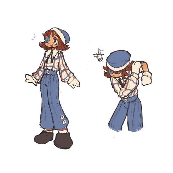From the tweet:
"i nevr posted dis"

Could go into the TADC entry because Raggedy Ann is Ragatha's inspiration, but I put this here because it's Ragatha in Raggedy Andy's outfit (even though Ragatha is literally just a Raggedy Ann anyways).