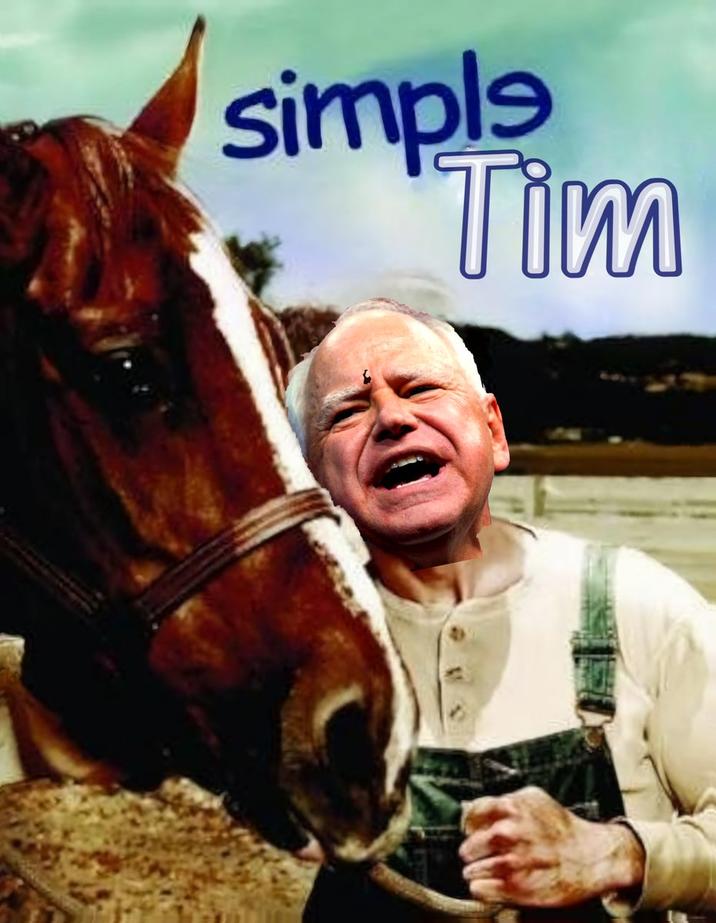 Simple Tim meme | Tim Walz Horse Semen Story Hoax | Know Your Meme