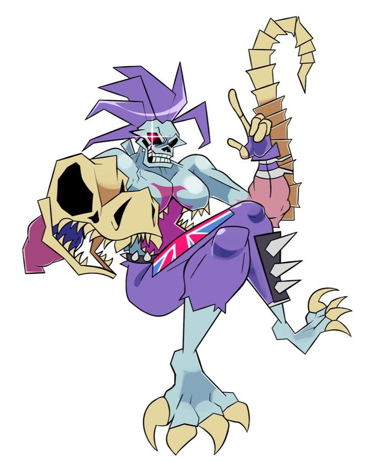 Lord Raptor with a T-Rex Skull and Tail | Darkstalkers | Know Your Meme