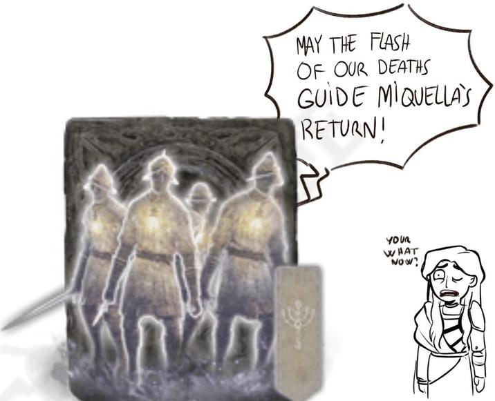MAY THE FLASH OF OUR DEATHS GUIDE MIQUELLA'S RETURN! YOUR WHAT NOW? ول